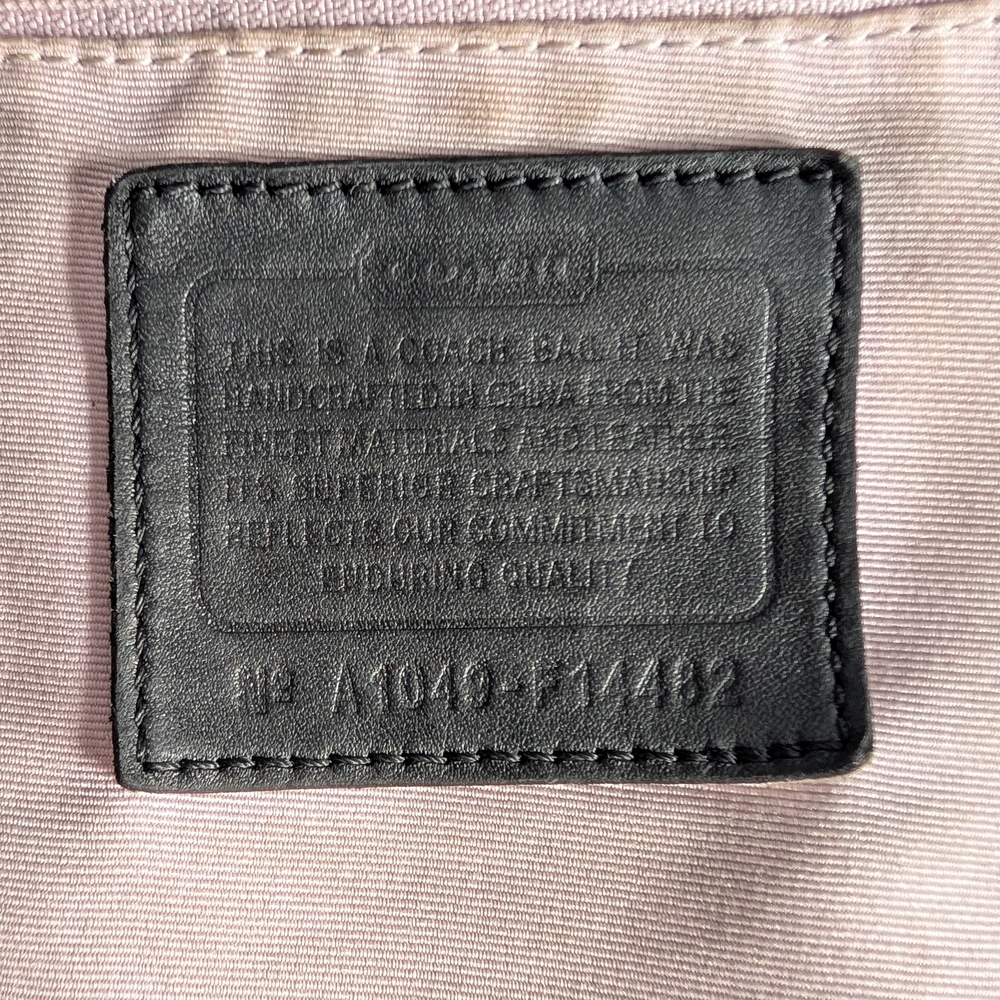 Coach Horse and Carriage Pleated Canvas Satchel PROJECT BAG - Picture 12 of 14